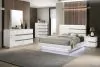 New Classic 00-B69-15C New Classic 00-B69-15C Paradox White - 6/6 Eastern King 5 Piece Bedroom Set (Bed, Dresser, Mirror, Chest, Nightstand) - White