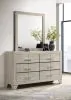 Coaster Fine Furniture 225063M Trenton - 6-Drawer Bedroom Dresser With Mirror - Rustic Cream