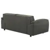 Coaster Fine Furniture 509505 Buxton - Top Grain Leather Upholstered Loveseat - Graphite