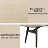 ACME DN04675 Lark - Dining Table - Travertine / Black