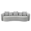 ACME LV07150 Barasa - Oversize Sofa With 5 Pillows - Gray