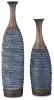 Ashley Furniture A2000388 Blayze - Vase Set (Set of 2) - Antique Gray / Brown