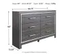 Ashley Furniture B214-31 Lodanna - Six Drawer Dresser - Gray