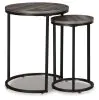 Ashley Furniture A4000231 Briarsboro - Accent Table Set (Set of 2) - Black / Gray