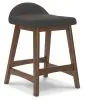 Ashley Furniture D615-224 Ashley Furniture D615-224 Lyncott - Upholstered Barstool (Set of 2) - Charcoal / Brown