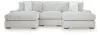 Ashley Furniture 25903S4 Ashley Furniture 25903S4 Stupendous - 3-Piece Sectional With Double Chaise - Alloy