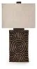 Ashley Furniture L235964 Heathbury - Paper Table Lamp - Antique Brown