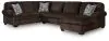 Ashley Furniture PC35603S2 Ashley Furniture PC35603S2 Kimlee - 3-Piece Sectional With RAF Chaise - Chocolate