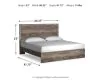 Ashley Furniture B2587B3 Ashley Furniture B2587B3 Ralinksi - King Panel Bed - Gray