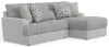 Jackson Furniture Industries 3480/46/76-18 Titan - 2 Piece Sofa Chaise With Comfort Coil Seating (Right Side Facing Chaise) - Moonstruck