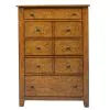 Liberty Furniture 175-BR-KSLDMCN Grandpas Cabin - 5 Piece Bedroom Set (King Sleigh Bed, Dresser & Mirror, Chest, Nightstand) - Aged Oak