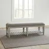 Liberty Furniture 824-BR47 Heartland - Bed Bench - Antique White / Tobacco Tops