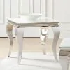 CoasterEssence 707767 Carone - Square End Table - White And Chrome