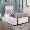 Furniture of America CM7467WH-F-BED Priam - Full Bed - White / Gray