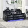 New Classic U1769V-30-BLK Orion II - Sofa With Dual Recliner - Black