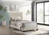 Coaster Fine Furniture 300852T Dorian - Fabric Upholstered Twin Panel Bed - Cream