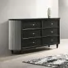 New Classic B1434-050 Skyline - 6 Drawer Dresser - Onyx