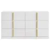 Coaster Fine Furniture 223093 Ines - 6-Drawer Bedroom Dresser Cabinet - White High Gloss