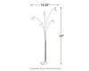 Ashley Furniture L725119 Taliya - Metal Arc Lamp  - Champagne / White