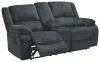Ashley Furniture 7650494 Draycoll - DBL Rec Loveseat w/Console - Dark Gray