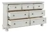 Ashley Furniture B742-31 Robbinsdale - Dresser - 7 Drawers - Antique White