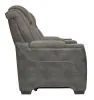 Ashley Furniture 2200418 Next-Gen Durapella - Power Reclining Loveseat with Console/Adj Headrest - Slate