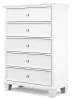 Ashley Furniture B680-46 Fortman - Five Drawer Chest - White