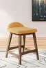 Ashley Furniture D615-424 Ashley Furniture D615-424 Lyncott - Upholstered Barstool (Set of 2) - Mustard / Brown
