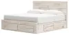 Ashley Furniture B2310B14 Ashley Furniture B2310B14 Lawroy - King Panel Bed With Storage Footboard And 2 Under Bed Storage Units - Light Natural