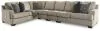 Ashley Furniture 56103S6 Bovarian - 4-Piece Sectional With RAF Loveseat - Stone