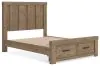 Ashley Furniture PCB2844B4 Oliandon - Queen Panel Storage Bed - Light Brown