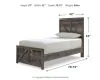 Ashley Furniture B440B16 Wynnlow - Twin Crossbuck Panel Bed - Gray