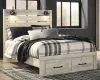 Ashley Furniture B192B8 Ashley Furniture B192B8 Cambeck - Queen Panel Bed With 2 Storage Drawers - Whitewash