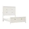 Samuel Lawrence Furniture S910-BR-K3 Melrose - King Panel Bed with LED Lights in a White Finish - White