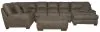 Jackson Furniture Industries 4043/30/62/76/28-19 Royce - 3 Piece Sectional With Cocktail Ottoman (RSF Chaise) - Light Brown