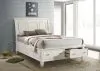 CoasterEssence 201309Q Sandy Beach - Wood Queen Storage Panel Bed - Cream White