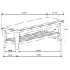 CoasterEssence 205337 Franco - Fabric Upholstered Bench With Shelf - Distressed White