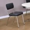 CoasterEveryday 2066 Retro - Upholstered Dining Side Chair (Set of 2) - Black