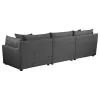 Coaster Fine Furniture 551681-SETB Sasha - 3 Piece Upholstered Sofa - Barely Black