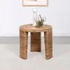 Coaster Fine Furniture 708507 Artina - Woven Rattan Round Side End Table - Natural