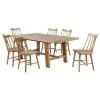 Coaster Fine Furniture 108540-S7N Middleton - 7 Piece Extension Leaf Dining Set - Natural Brown