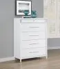 Coaster Fine Furniture 225075 Gracemont - 5-Drawer Bedroom Chest Of Drawers - White