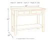 Ashley Furniture T637-4 Bolanburg - Sofa Table - White / Brown / Beige