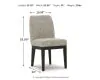 Ashley Furniture D984-01 Burkhaus - Dining UPH Side Chair (Set of 2) - Beige / Dark Brown