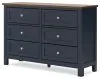 Ashley Furniture B414-21 Landocken - Dresser - Brown / Blue