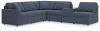 Ashley Furniture 92121S20 Ashley Furniture 92121S20 Modmax - 6-Piece Sectional With Storage Console And 3 Armless Chairs - Ink