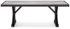 Ashley Furniture P792-625 Beachcroft - Rectangular Dining Table With Umbrella Option - Black / Light Gray