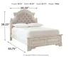 Ashley Furniture B743B14 Realyn - Full Panel Bed - Chipped White