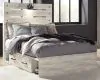 Ashley Furniture B192B16 Ashley Furniture B192B16 Cambeck - Full Panel Bed With Side Storage Drawers - Whitewash