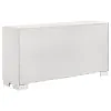 CoasterEssence 202990KE-S5 Jessica - 5 Piece King LED Bedroom Set - Cream White